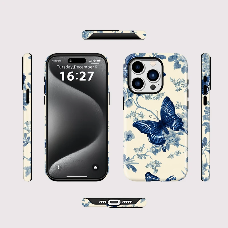 Fashion Butterfly Pattern Case iPhone 15 Pro Max - View 2