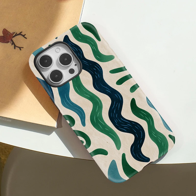 Fashion Stripe Print MagSafe Case iPhone 15 Pro Max - View 3
