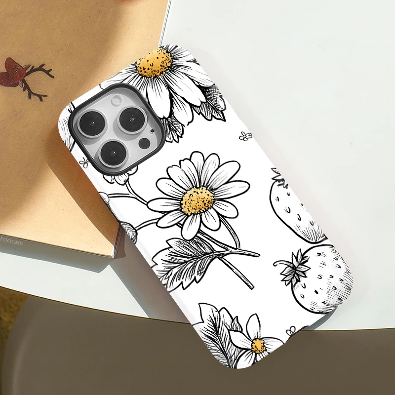 Fashion Flower PC Acrylic Case iPhone 15 Plus - View 3