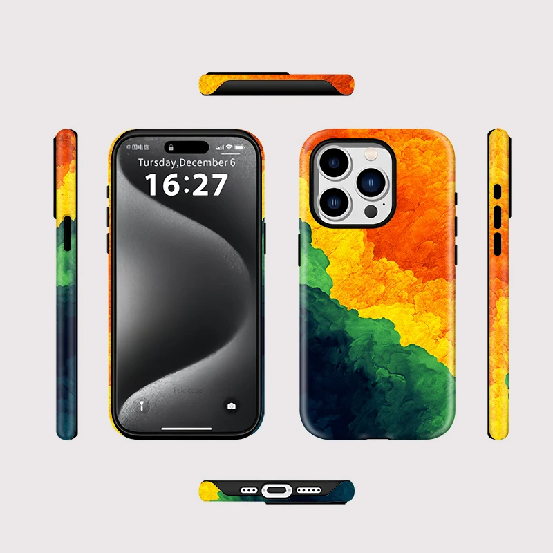 Colorful Painting Wireless Case iPhone 15 Pro Max - View 2