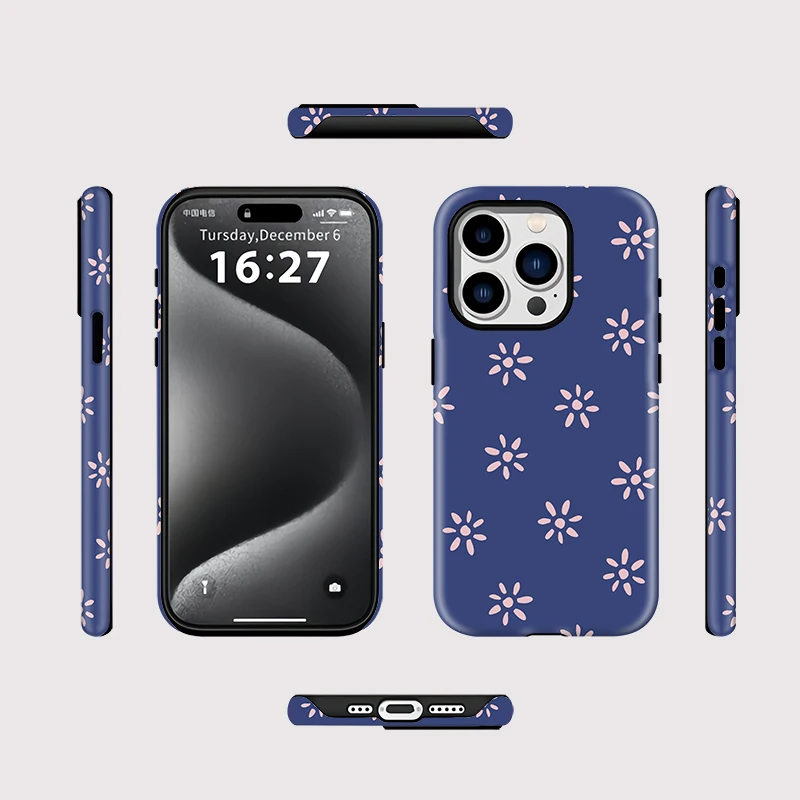 Retro Flowers Magnetic Case iPhone 16 - View 2