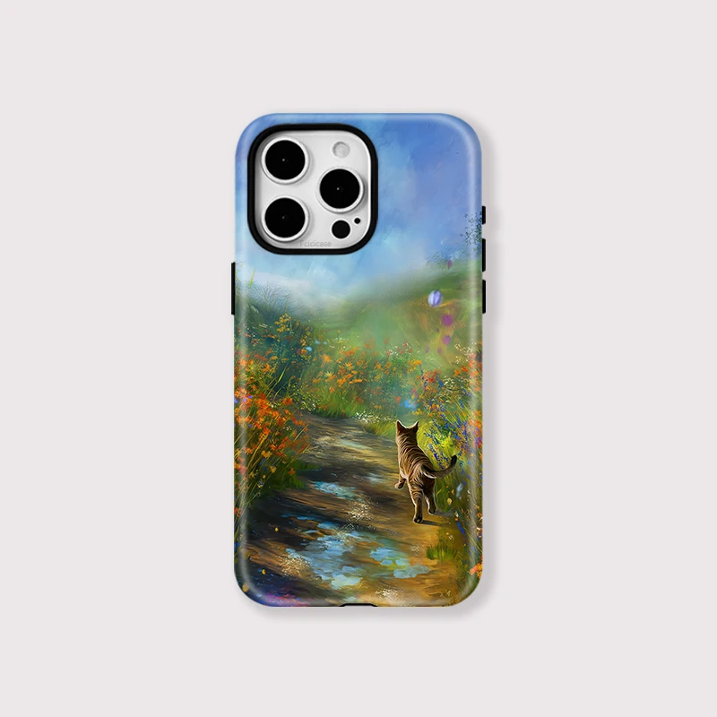 Love Heart Grid MagSafe Shockproof Case for iPhone 16 Pro - View 1