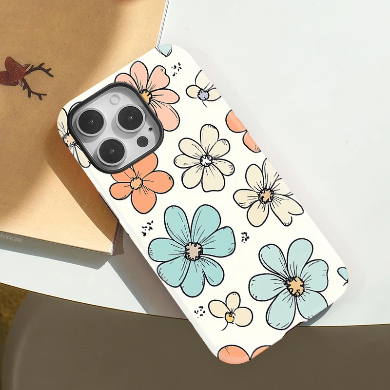 Soft TPU Flower Pattern Case iPhone 16 Plus - View 3