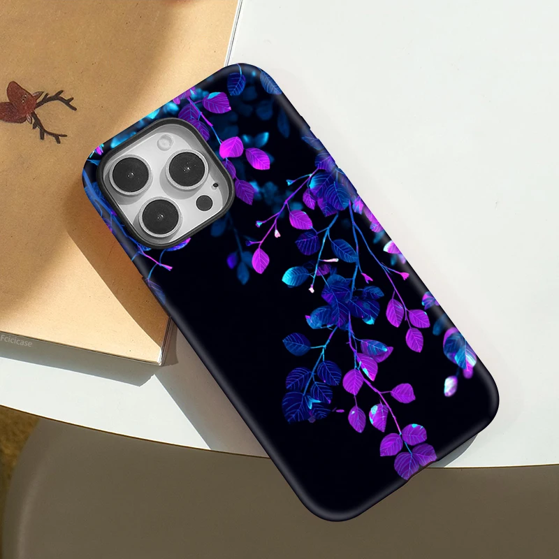 Acrylic Leaves Hard Case iPhone 16 Plus - View 3