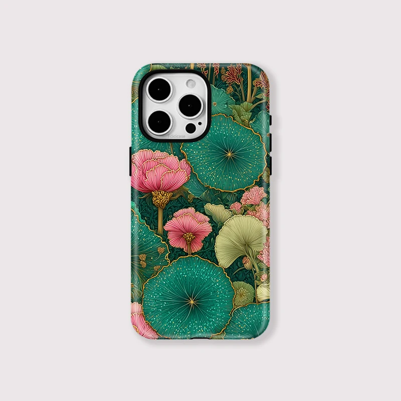 2-in-1 Matte Flower Pattern Case iPhone 16 Pro Max - View 1