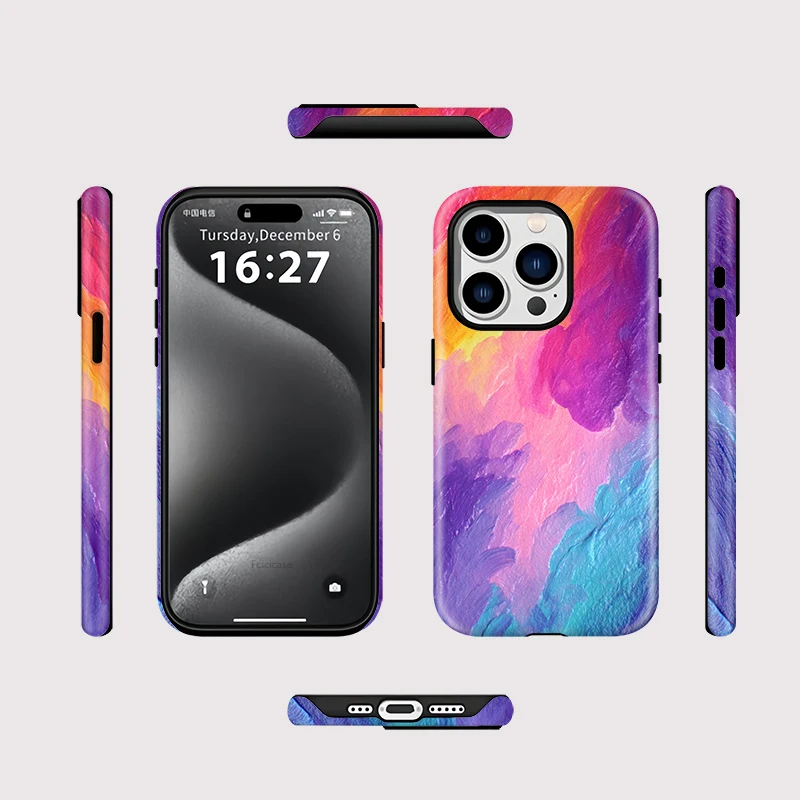 Colorful Painting Matte Magnetic Case iPhone 15 Plus - View 2