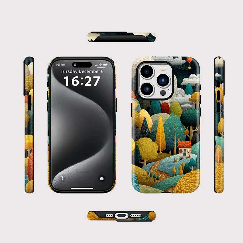 Luxury Cartoon House Tree MagSafe Case - iPhone 16 Pro Max - View 2
