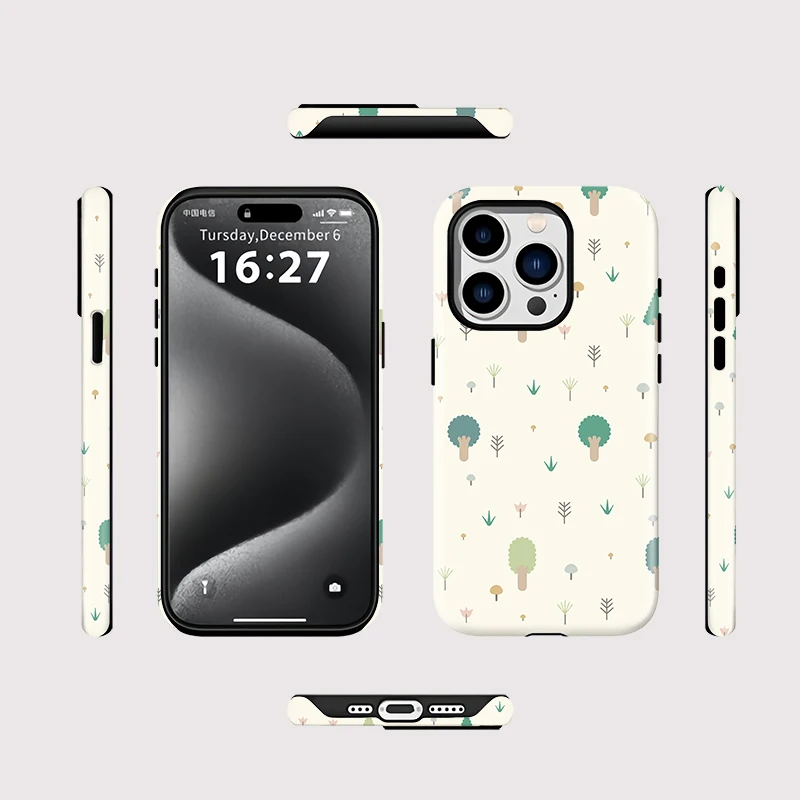 Cute Tree Silicone Shockproof Case iPhone 15 - View 2