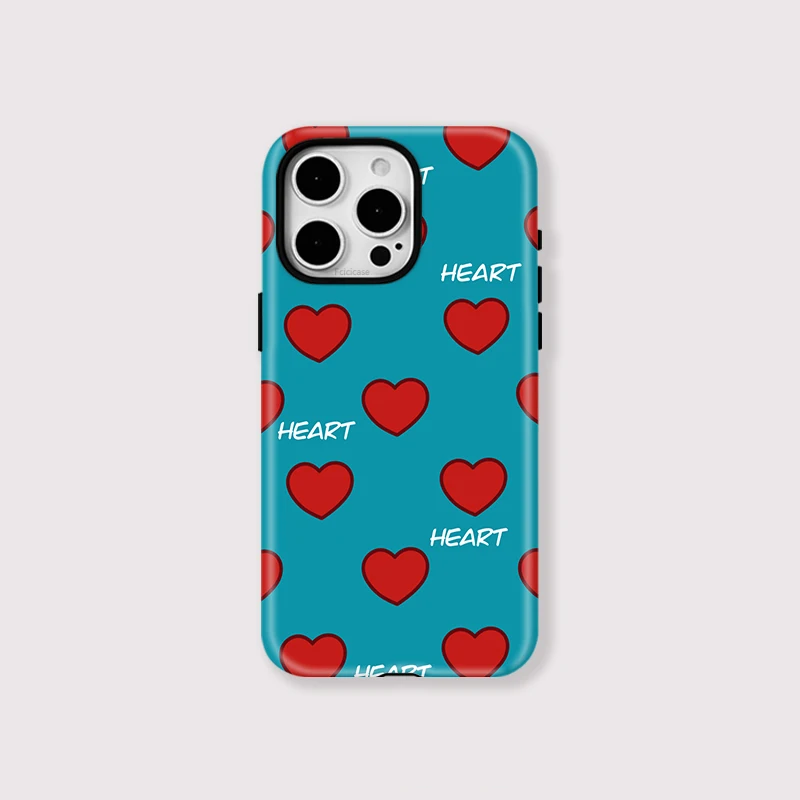 Luxury Love Heart Silicone Case iPhone 16 Pro Max - View 1
