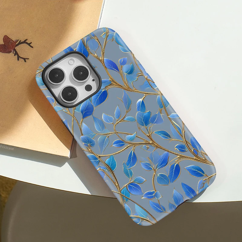 Shockproof Leaves Magnetic Case iPhone 16 Pro - View 3