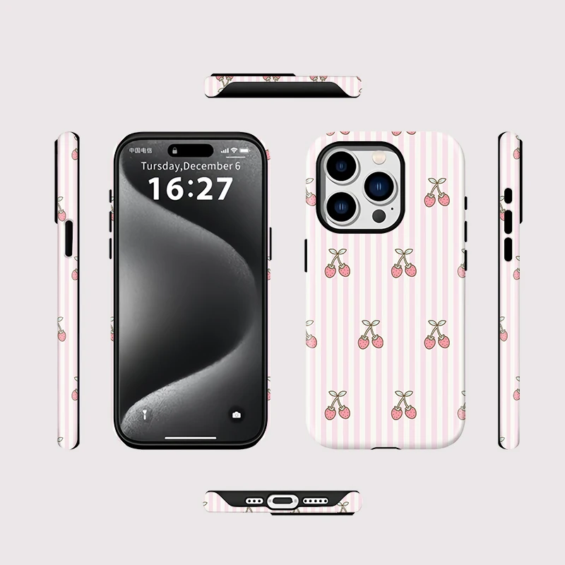 Strawberry Shockproof Bumper Case iPhone 15 Plus - View 2