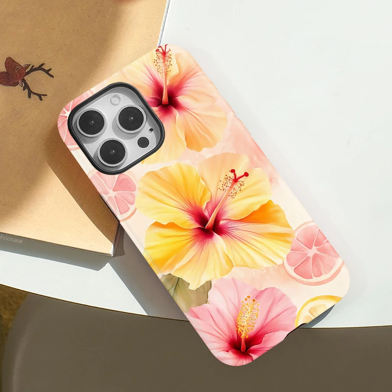 Floral Shockproof Bumper Case iPhone 16 Pro Max - View 3