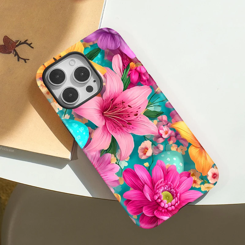 Magnetic Flowers Wireless Case iPhone 15 Pro Max - View 3