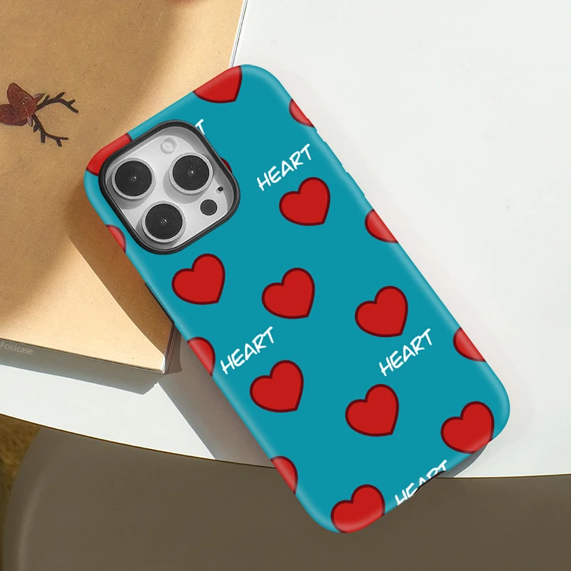 Luxury Love Heart Silicone Case iPhone 16 Pro Max - View 3