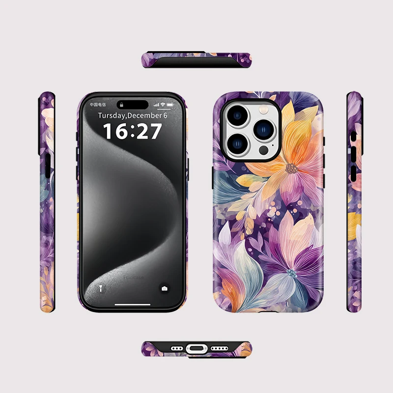 Flower Magnetic Shockproof PC Case iPhone 16 Pro Max - View 2