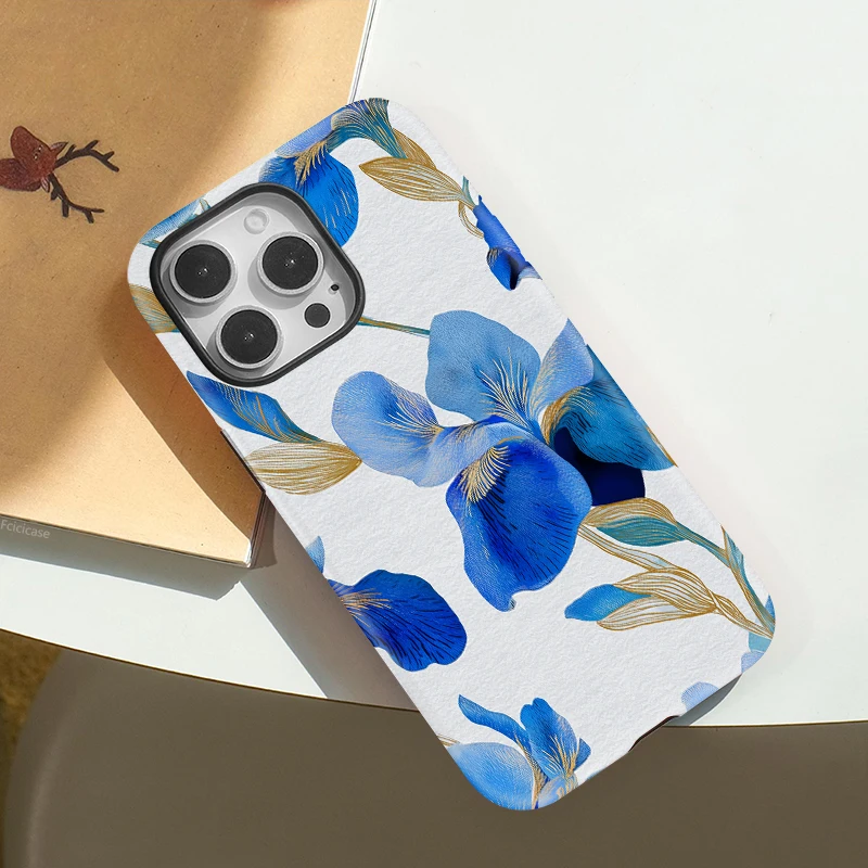 Fashion Flower Matte Magnetic Case iPhone 15 Pro Max - View 3