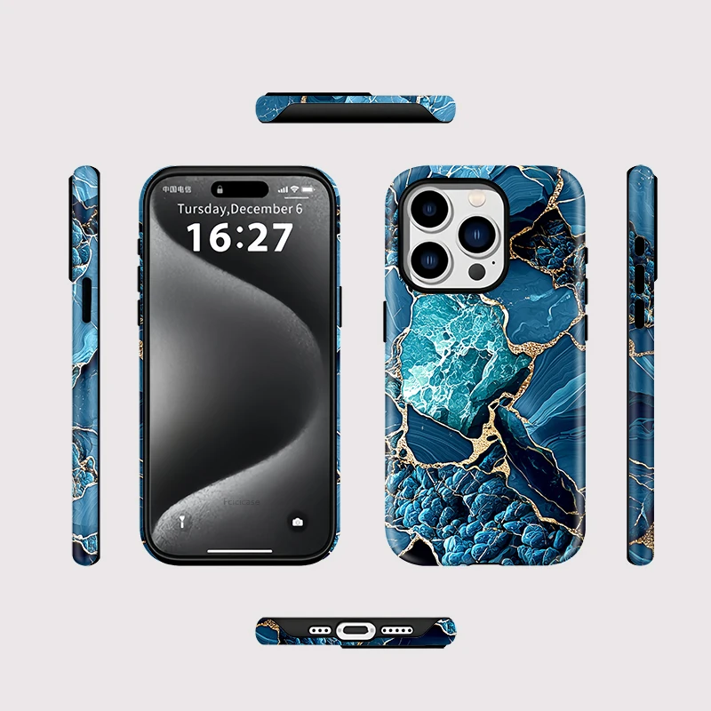 Luxury Marble Soft Magnetic Case iPhone 15 Pro Max - View 2
