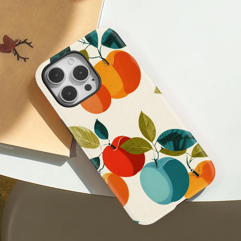 Apples Print Matte Acrylic Case iPhone 16 - View 3