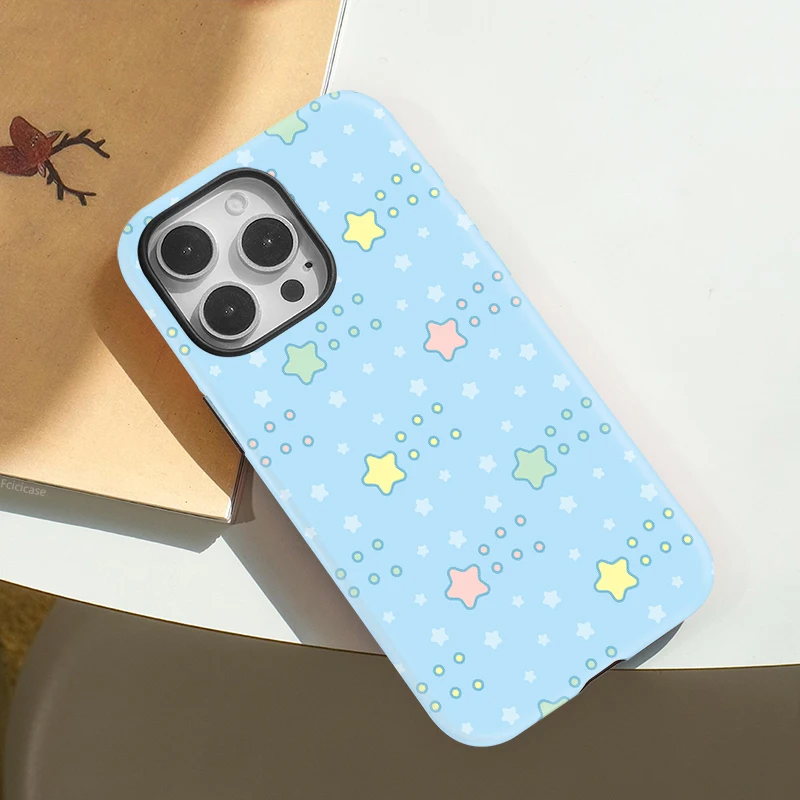 Stars Circular Dots Acrylic Case iPhone 15 Plus - View 3