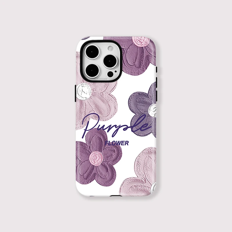 Matte Flower Shockproof Case iPhone 15 Plus - View 1