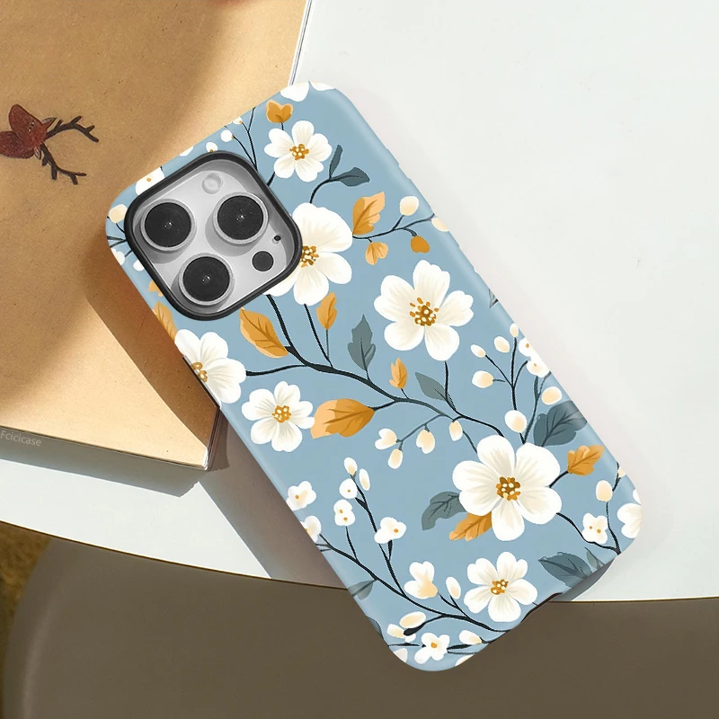 Magnetic Leaves Anti-Slip Matte Case for iPhone 16 Pro - View 3