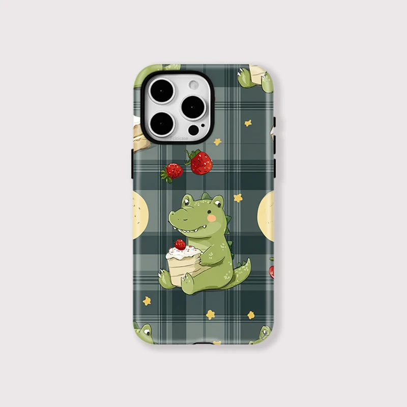 Dinosaur Strawberry 2-in-1 Case iPhone 16 Pro Max - View 1