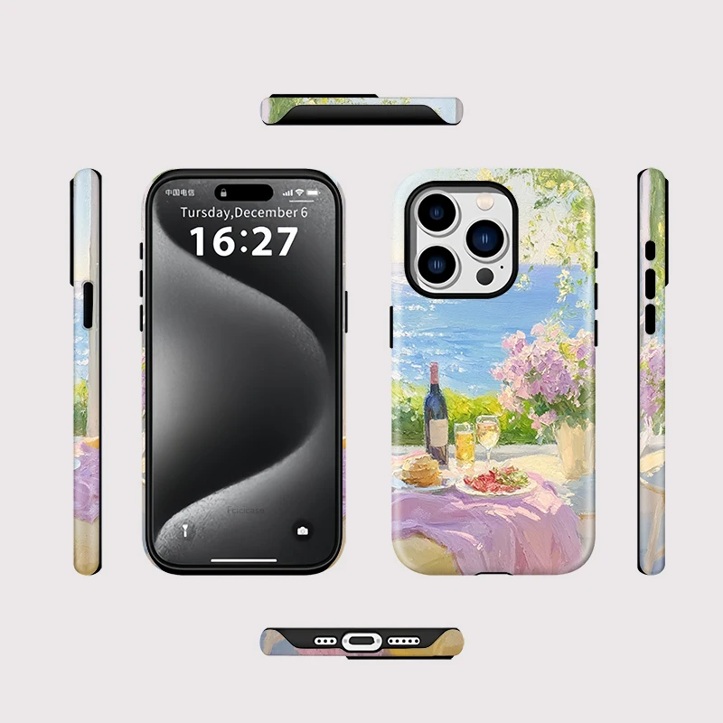 Flower Picnic Pattern Magnetic Case iPhone 16 Pro Max - View 2