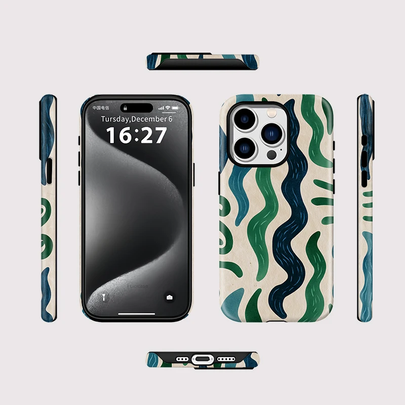 Fashion Stripe Print MagSafe Case iPhone 15 Pro Max - View 2