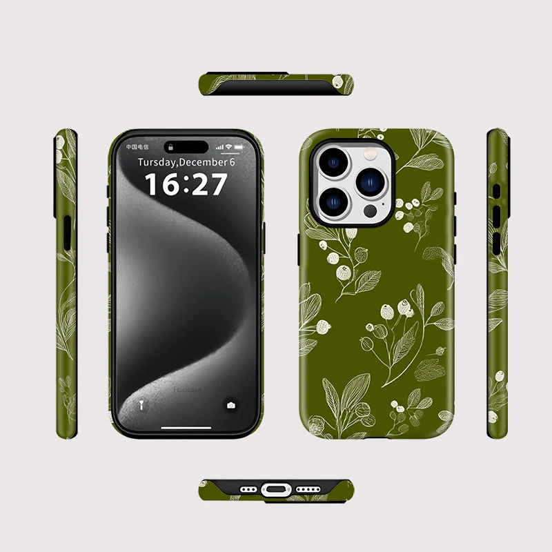 Matte Flower Acrylic Case iPhone 15 Pro Max - View 2