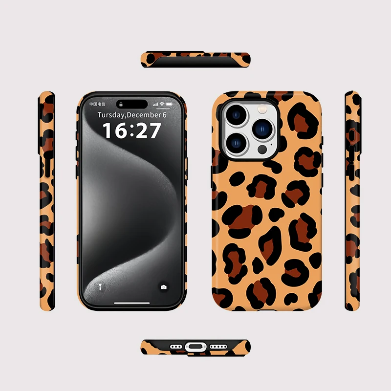 Leopard Pattern Acrylic Case iPhone 15 - View 2