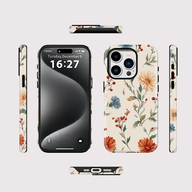 Flower 2-in-1 Magnetic Wireless Case iPhone 15 Plus - View 2