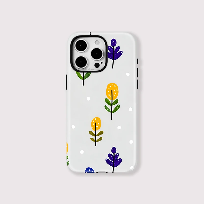2-in-1 Flower Silicone Bumper Case iPhone 15 Pro Max - View 1