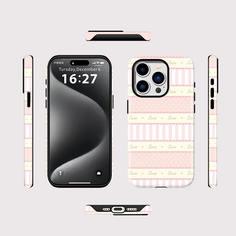 Love Heart Acrylic PC Case iPhone 15 Pro Max - View 2