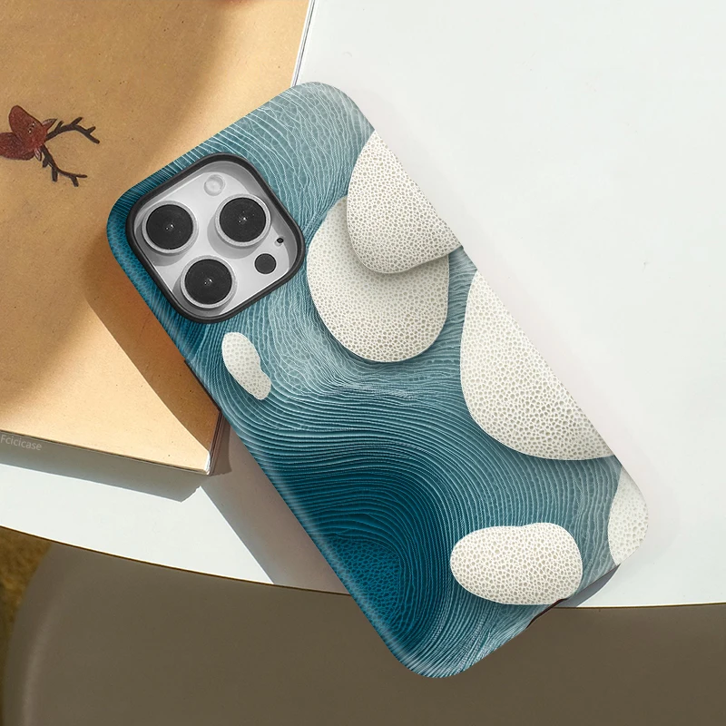Stone Texture Silicone MagSafe Case for iPhone 15 Pro - View 3