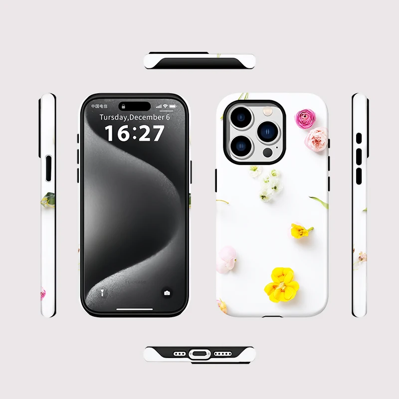 Colorful Flower Magnetic Wireless Case iPhone 15 Pro Max - View 2