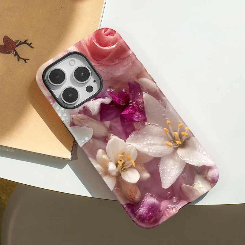 Flower Print Wireless Case iPhone 16 Pro Max - View 3