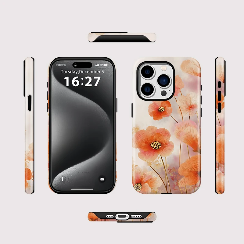 Fashion Floral 2-in-1 PC Case iPhone 16 Pro Max - View 2