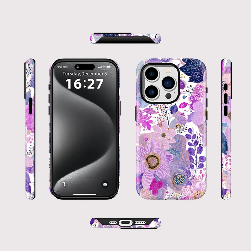 2-in-1 Flower MagSafe Double Layer Case iPhone 16 Pro Max - View 2