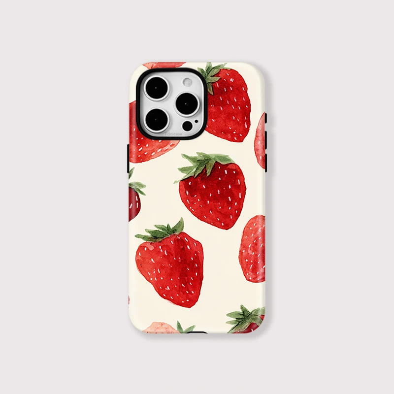 Cute Strawberry Magnetic Case iPhone 16 - View 1