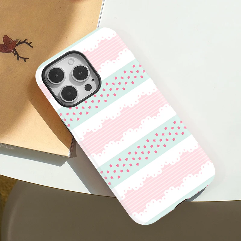 Luxury Stars Stripe PC Case iPhone 15 Pro Max - View 3