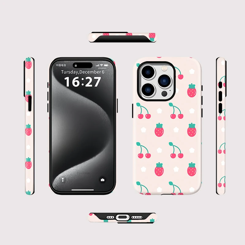 Strawberry Cherry Case iPhone 16 Pro Max - View 3