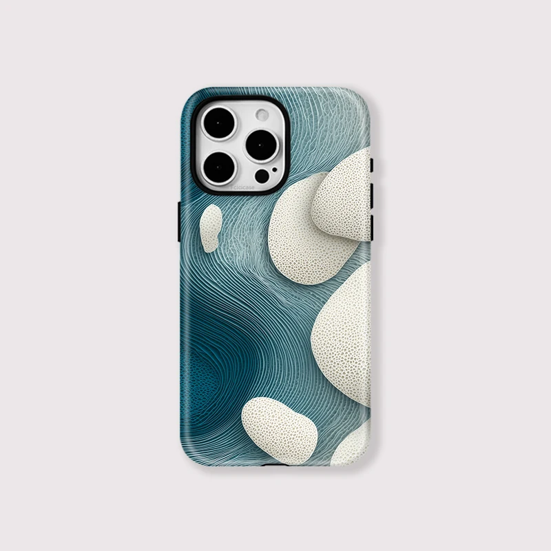 Stone Texture Silicone MagSafe Case for iPhone 15 Pro - View 1