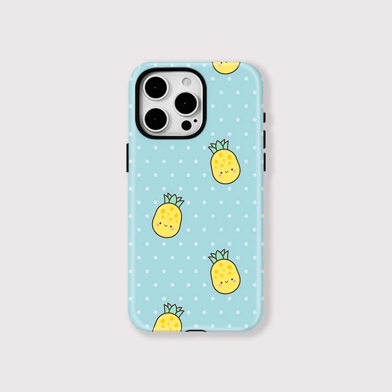 Pineapple Circular Dots Case iPhone 16 - View 1