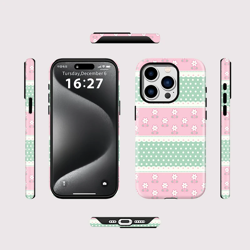 Shockproof Flower Acrylic MagSafe Case iPhone 16 Pro Max - View 2
