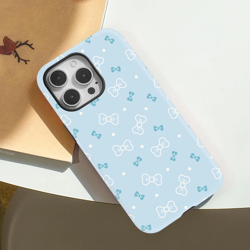 Bow Knot Circular Dots Luxury Case iPhone 16 Plus - View 3