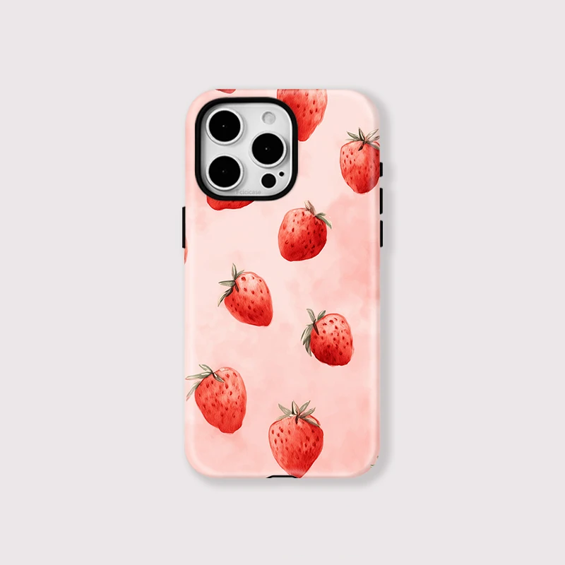 Strawberry iPhone 16 Pro Case - Side View