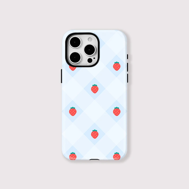 Luxury Grid Pattern 2-in-1 Case iPhone 15 Pro Max - View 1