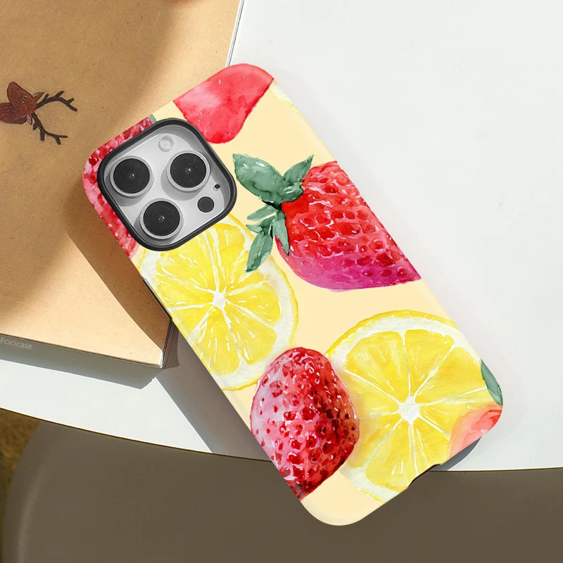 Lemon Strawberry Magnetic Case iPhone 16 Pro Max - View 3