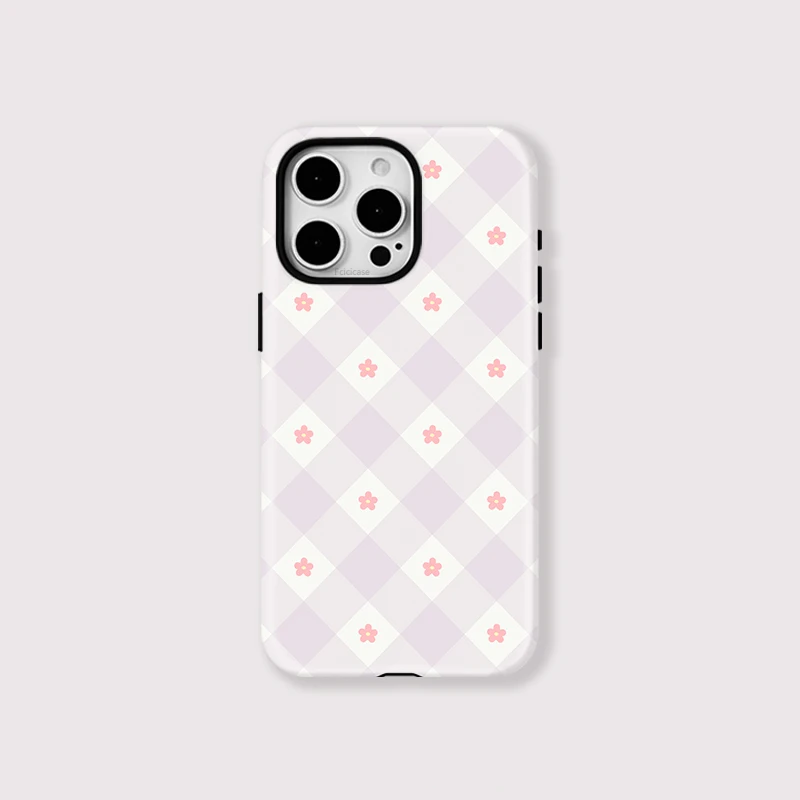 Floral Grid Luxury Case iPhone 16 Pro - Side View