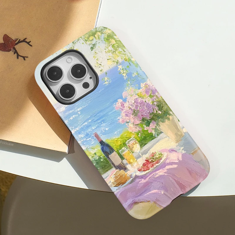 Flower Picnic Pattern Magnetic Case iPhone 16 Pro Max - View 3